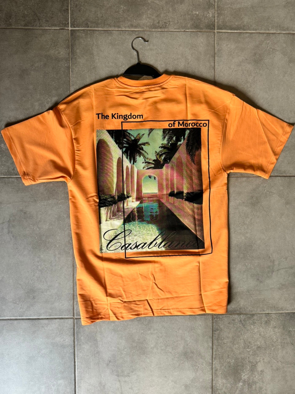 T-shirt large orange CASABLANCA brodé Casablanca paradise