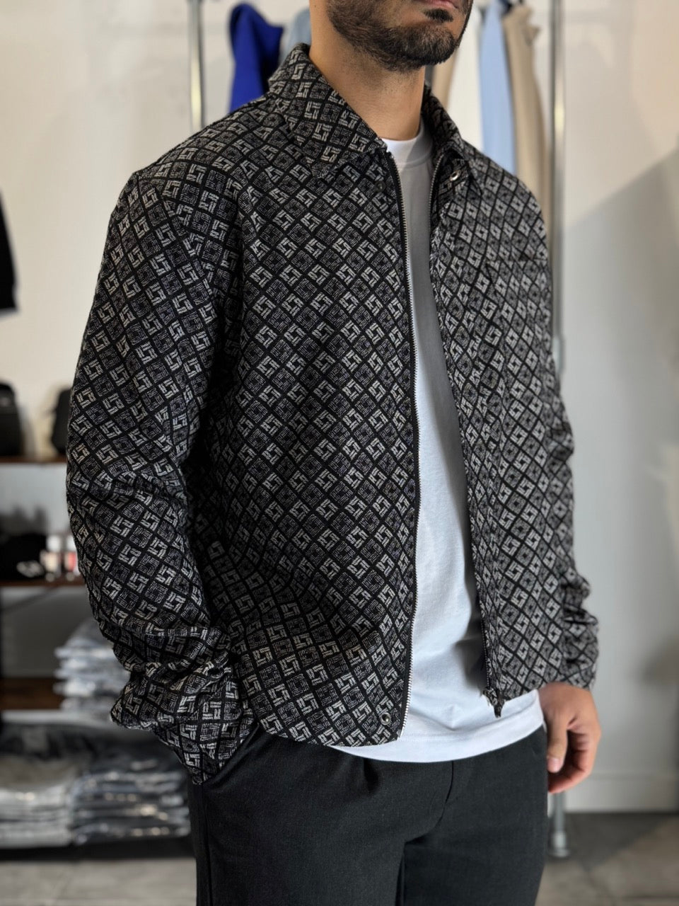 Veste classy fermeture éclair noire