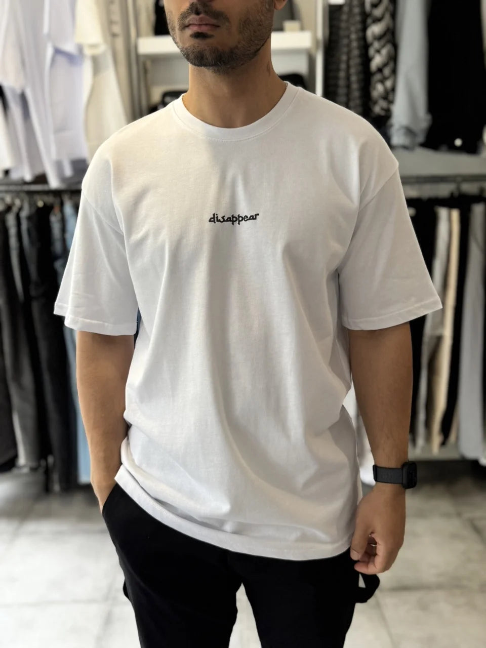T-shirt blanc mosaïques disapear