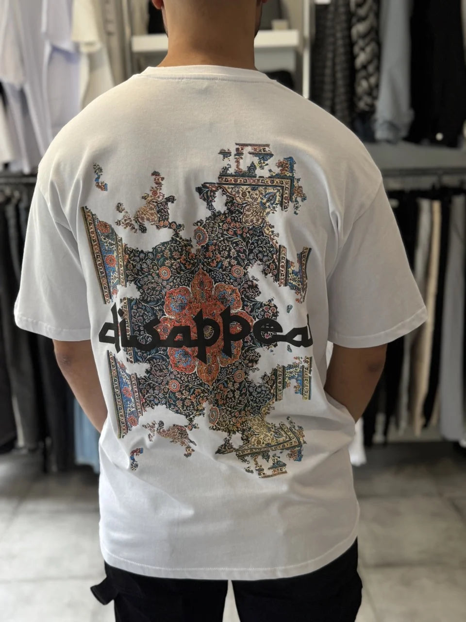 T-shirt blanc mosaïques disapear