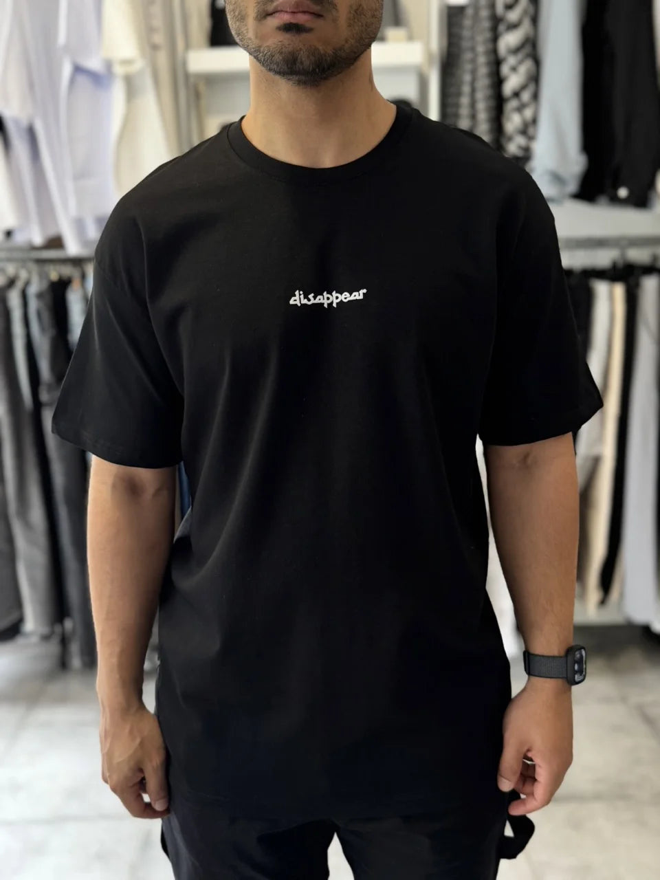 T-shirt noir mosaïques disapear