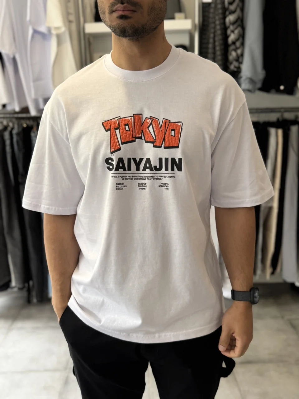 T-shirt blanc dragon ball