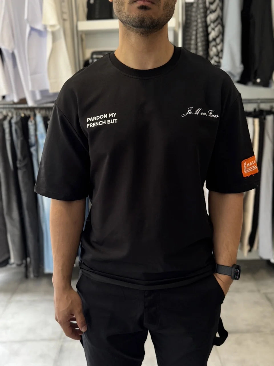 T-shirt noir PARDON MY FRENCH