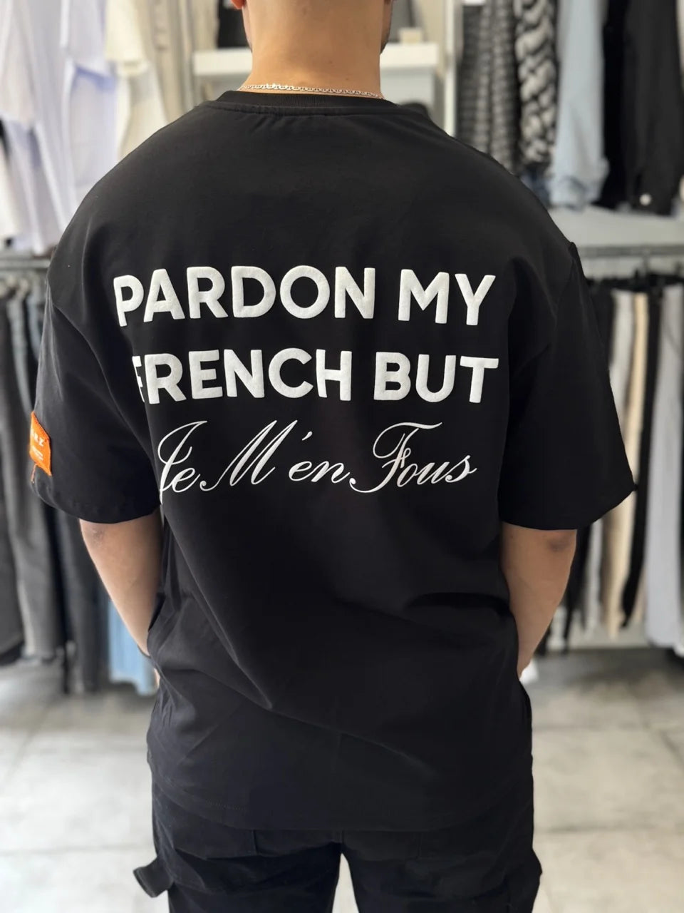 T-shirt noir PARDON MY FRENCH