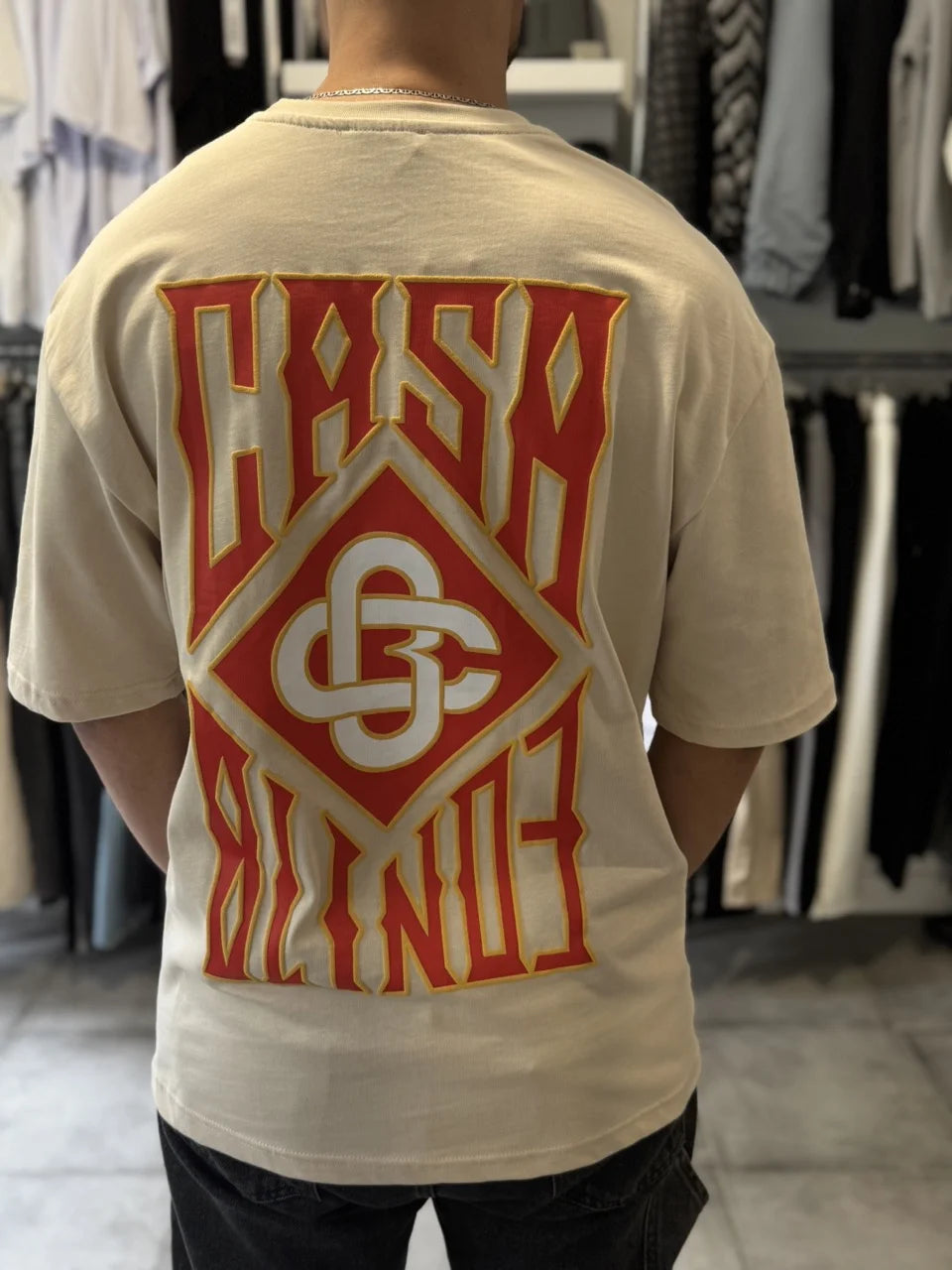 T-shirt casa blind de couleur beige