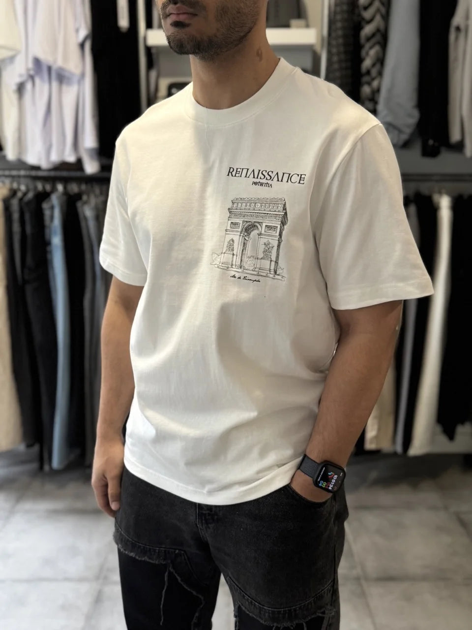 T-shirt renaissance triomphe blanc