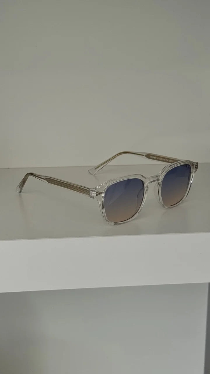 Lunettes De Soleil 331 Transparent bleu / marron