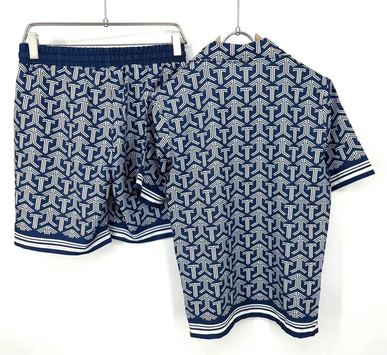 Ensemble short chemise TOUR bleu
