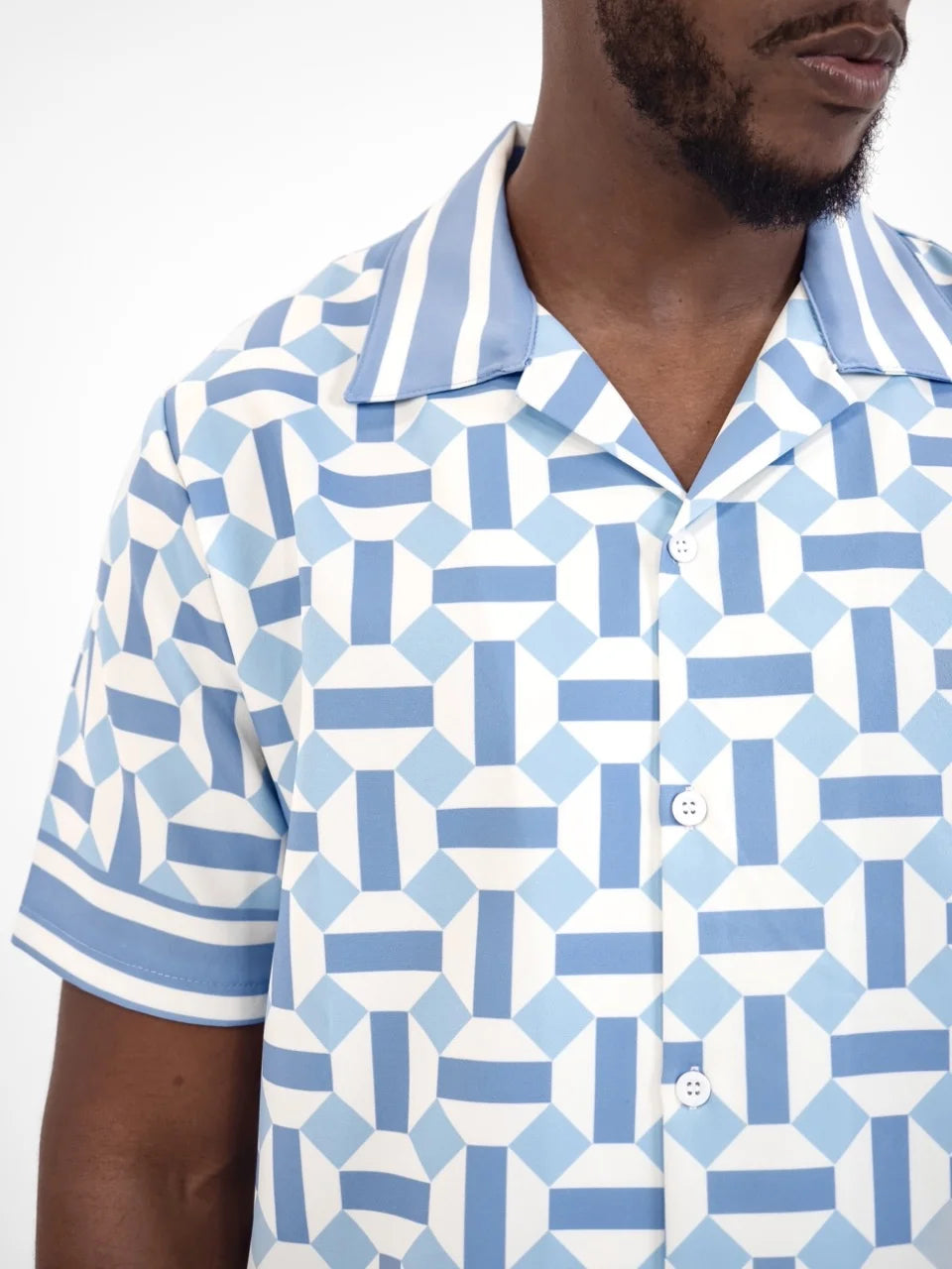 Ensemble short chemise RECTO bleu