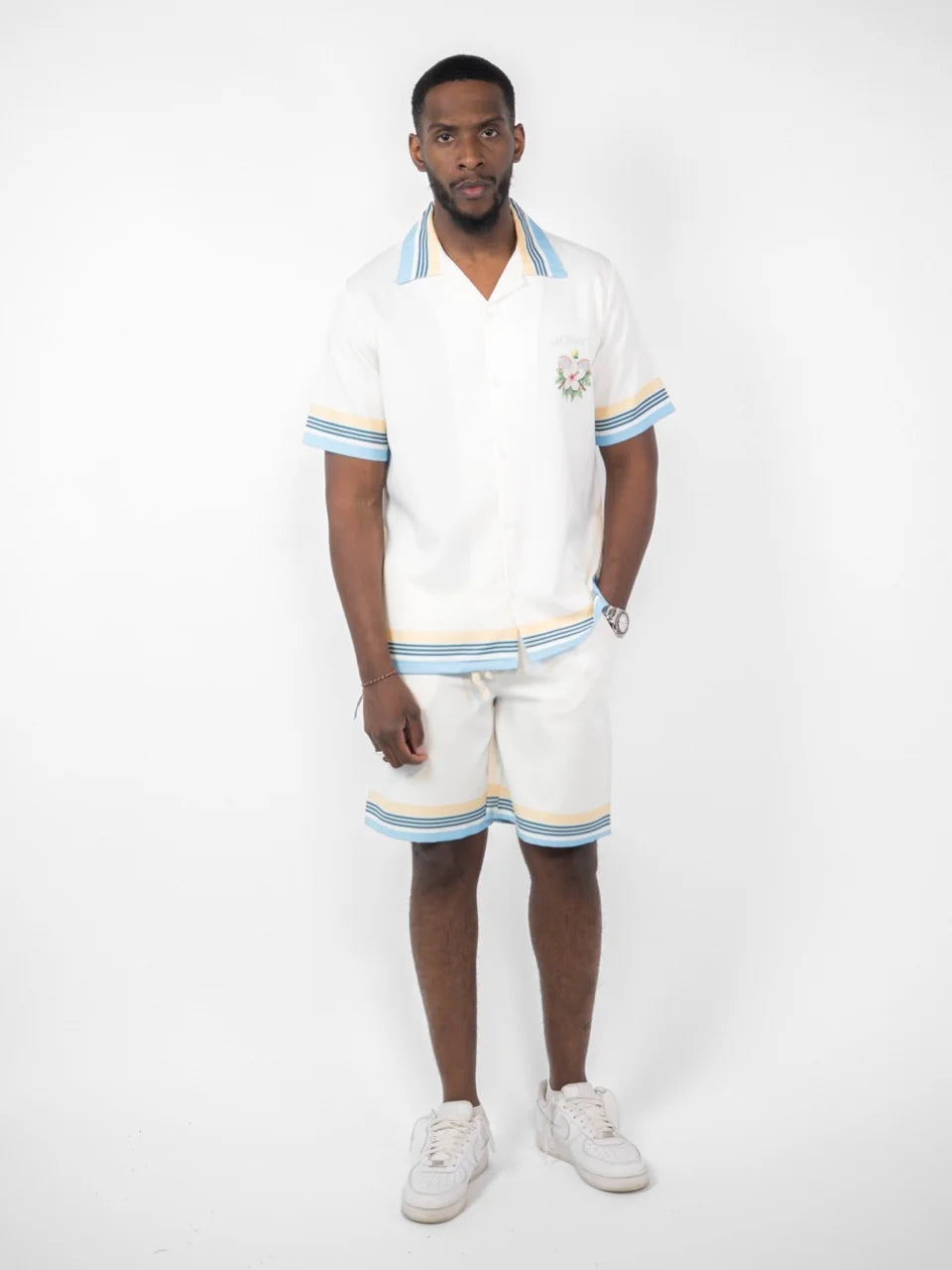 Ensemble short chemise Monaco Blanc