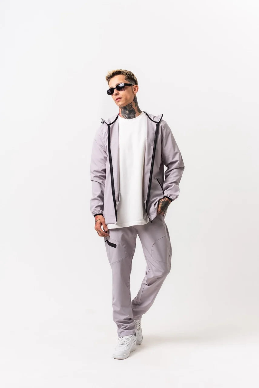 Ensemble survêtement Sport veste à capuche pantalon Gris