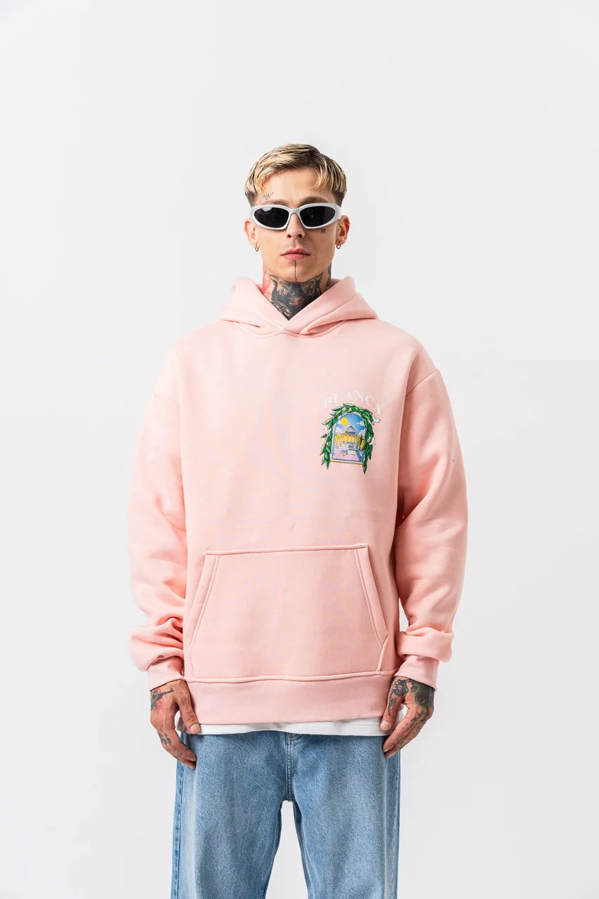 Sweat-shirt à capuche Blanca Tennis rose | Lyon