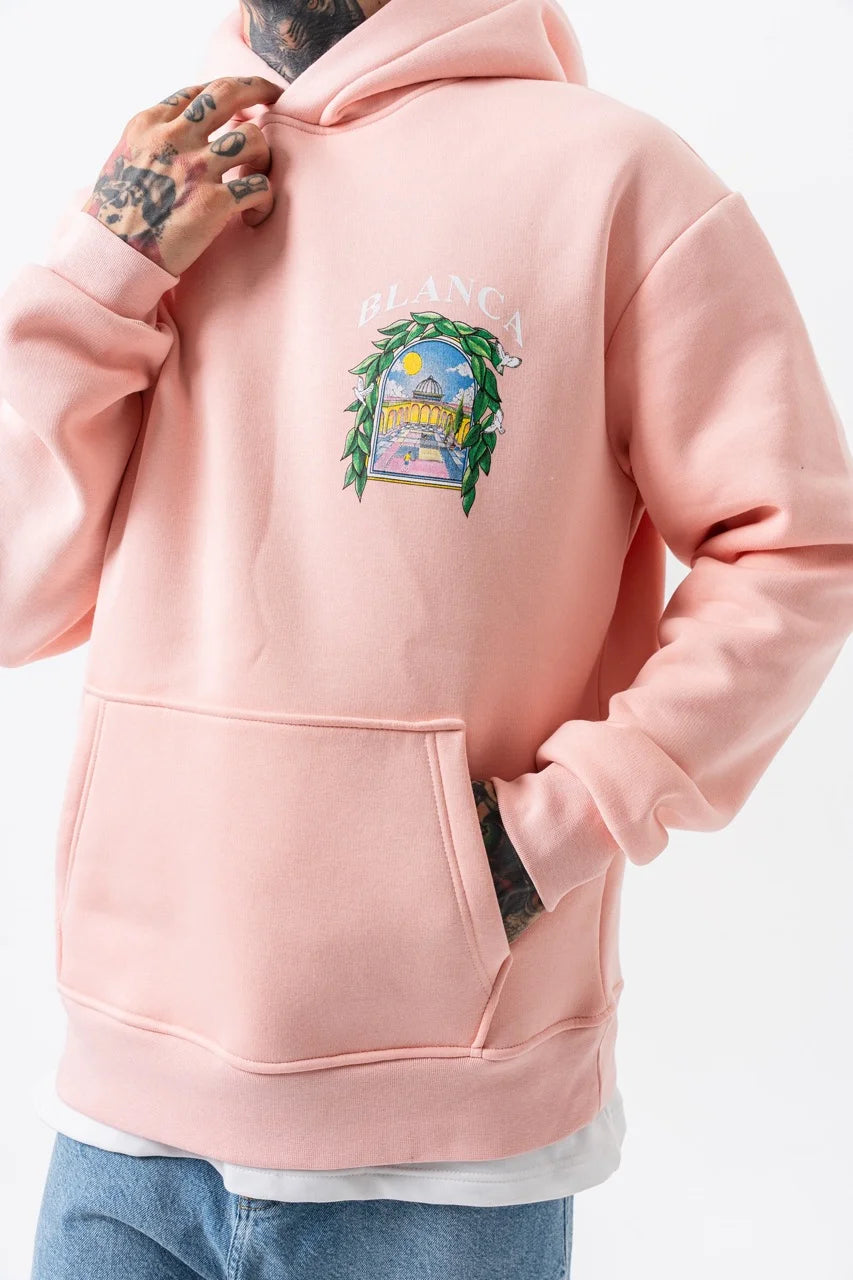 Sweat-shirt à capuche Blanca Tennis rose | Lyon