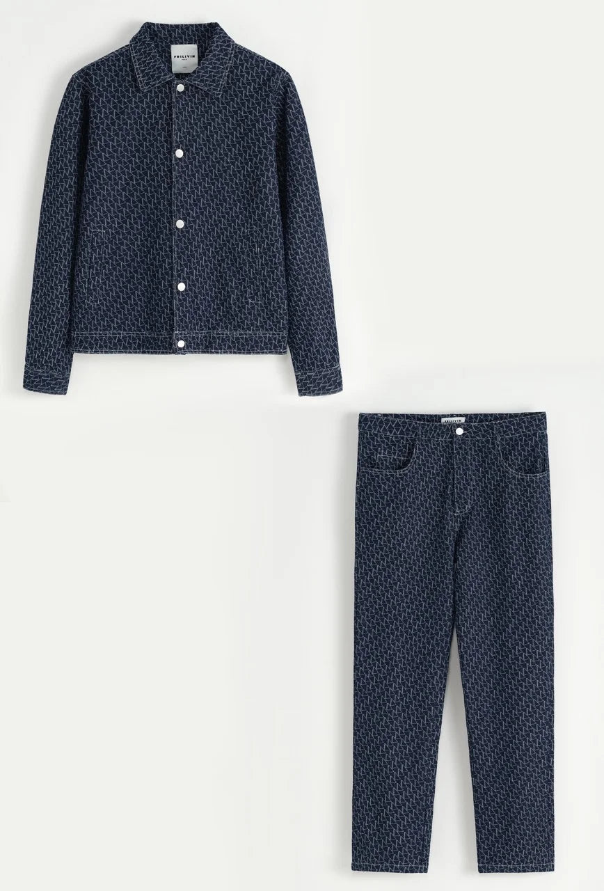Ensemble LOSAN veste et pantalon jean bleu marine | Lyon