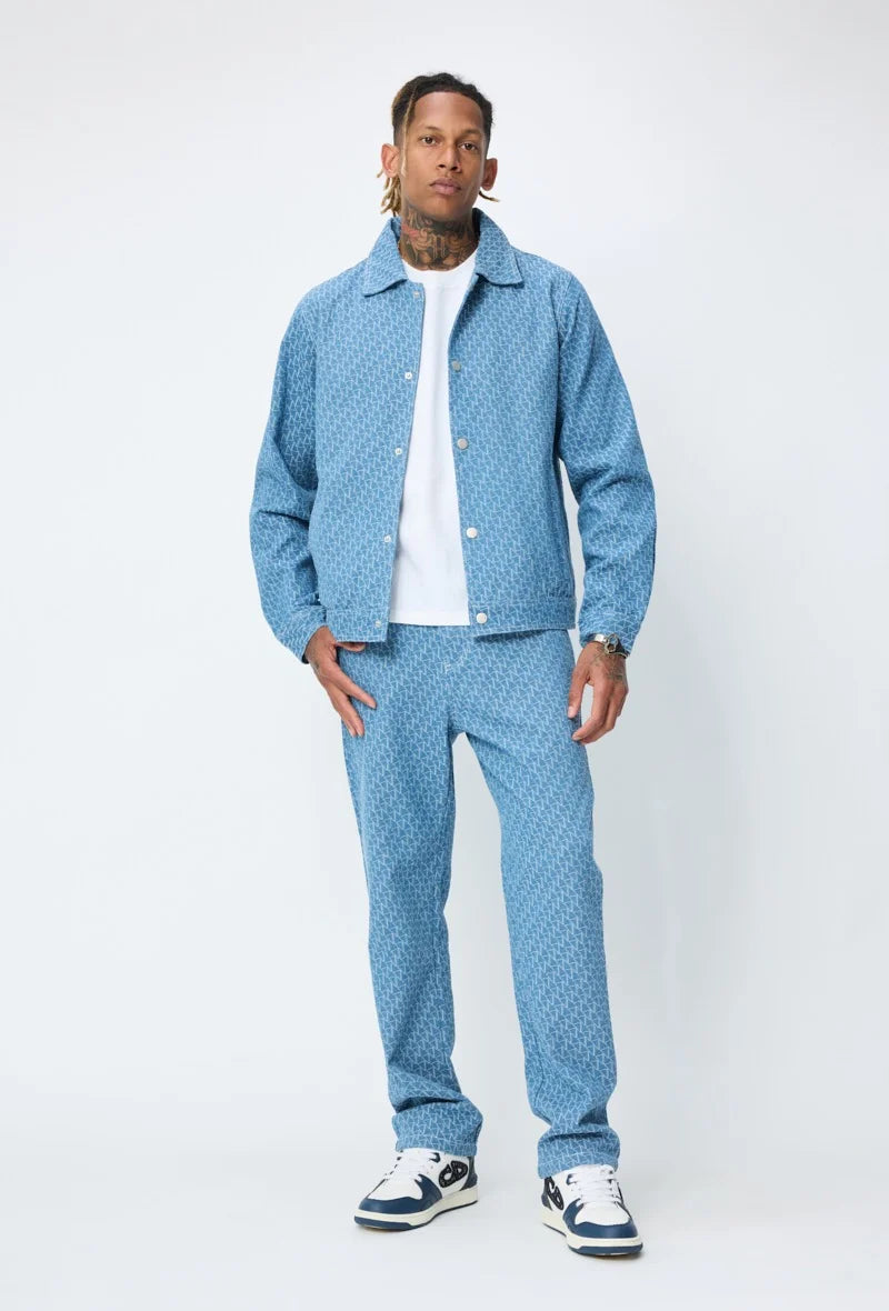 Ensemble LOSAN veste et pantalon jean bleu ciel | Lyon