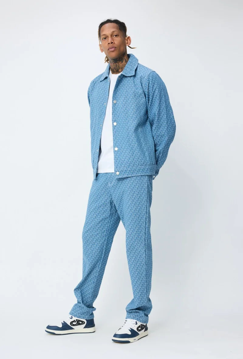 Ensemble LOSAN veste et pantalon jean bleu ciel | Lyon
