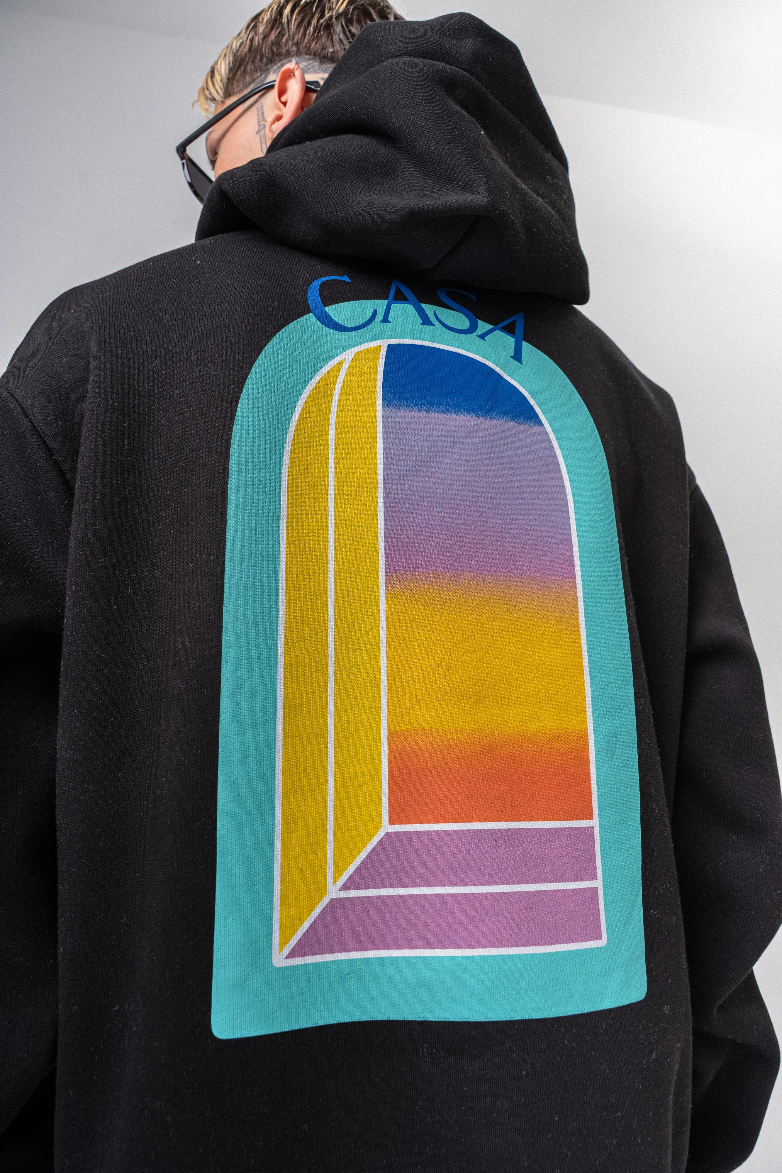 Sweat-shirt à capuche Casa fenêtre noir | Lyon