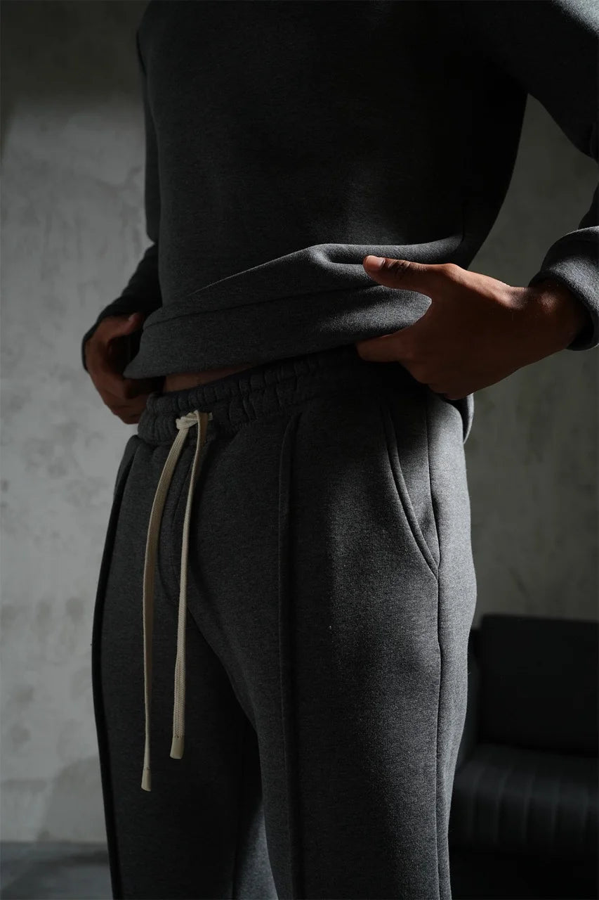Ensemble basique pull et pantalon coupe droite Anthracite | Lyon