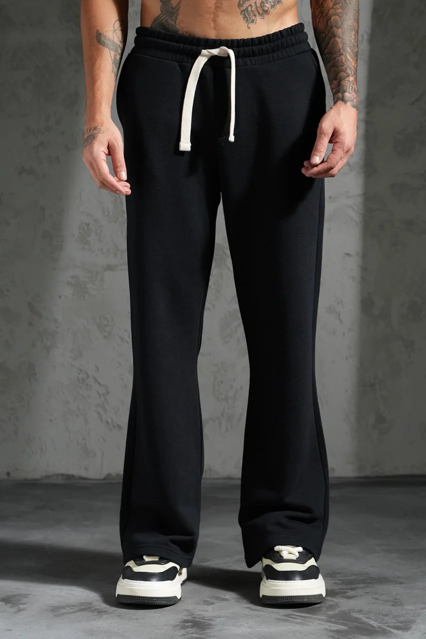 Pantalon jogging coupe droite de couleur noire | Lyon