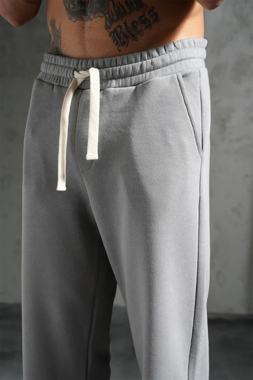 Pantalon jogging coupe droite de couleur gris anthracite | Lyon