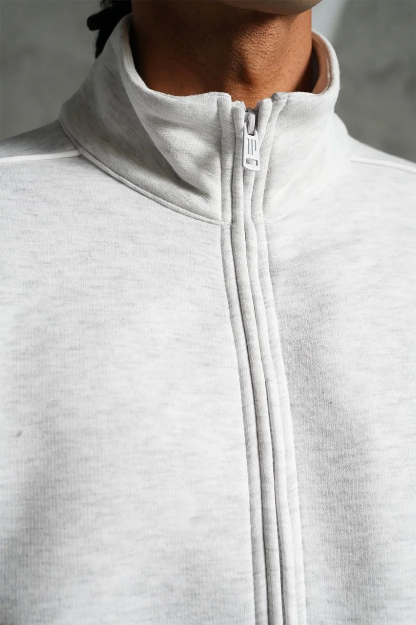 Ensemble basique de couleur grise pantalon coupe droite et veste sans capuche | Lyon