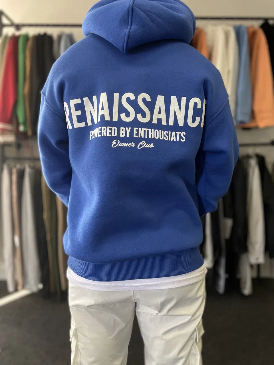 Sweat-shirt à capuche Bleu Renaissance