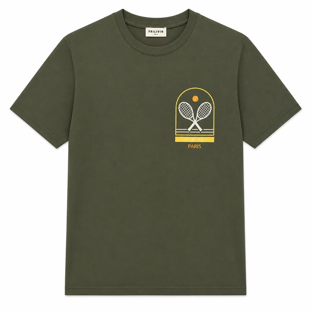 T-shirt Oversize tenis club vert kaki| Lyon