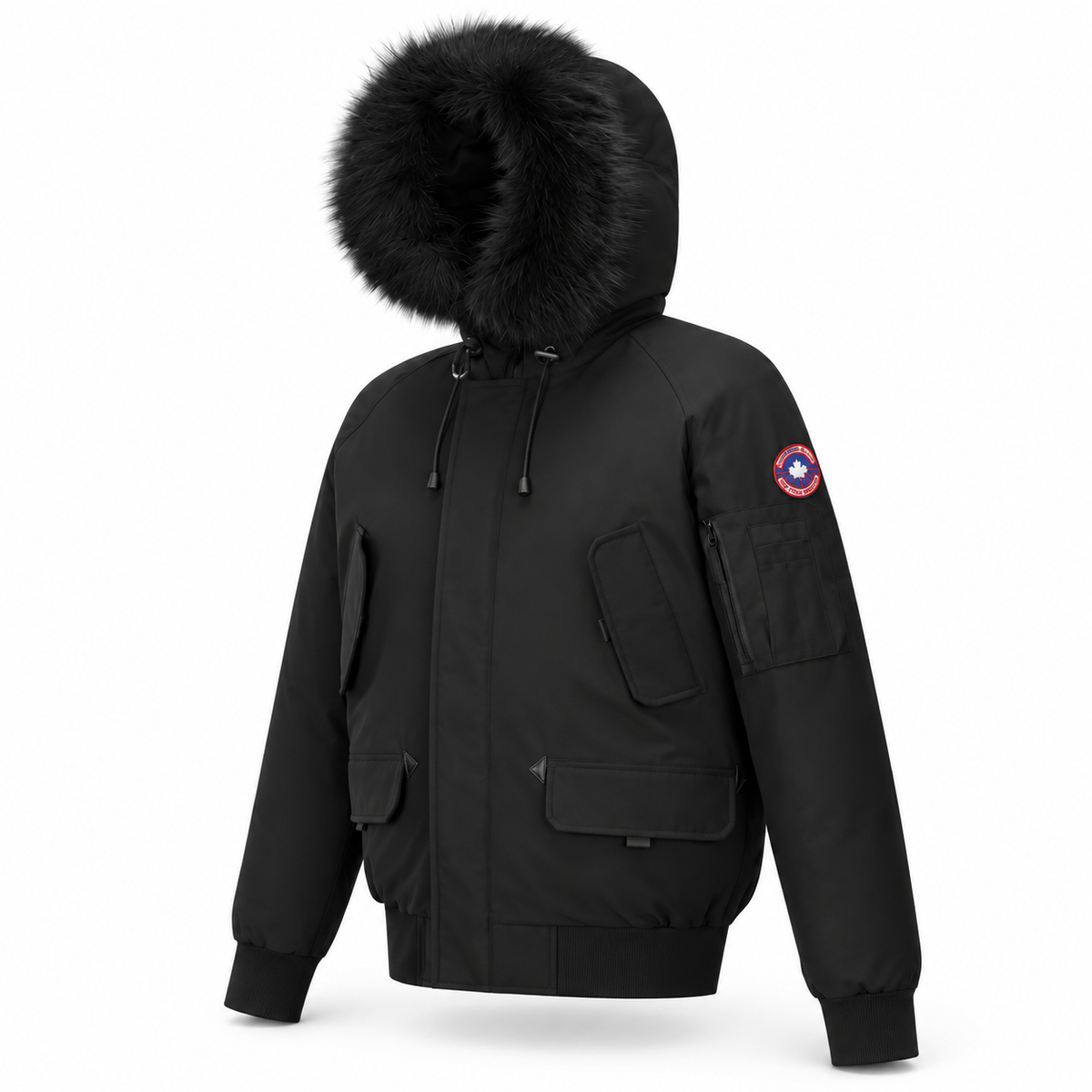Doudoune noire PARAGOOSE ARIA – vue trois quarts