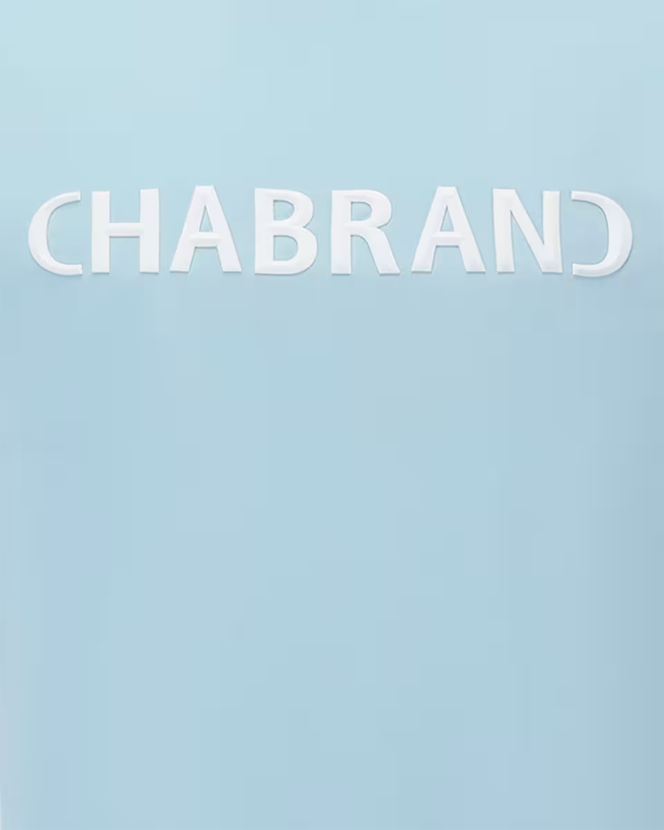 T-shirt bleu logo relief Chabrand | Lyon