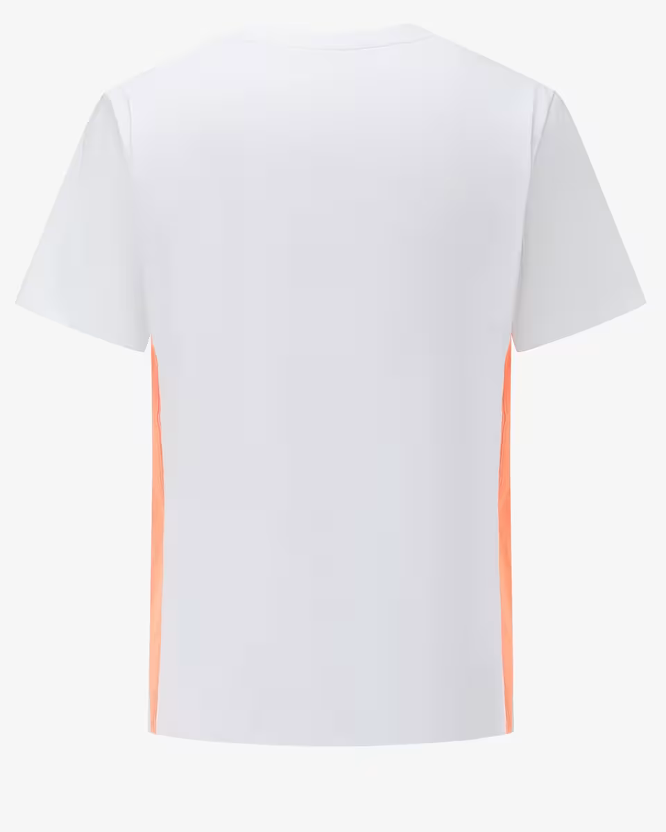 T-shirt blanc/orange logo relief Chabrand | Lyon