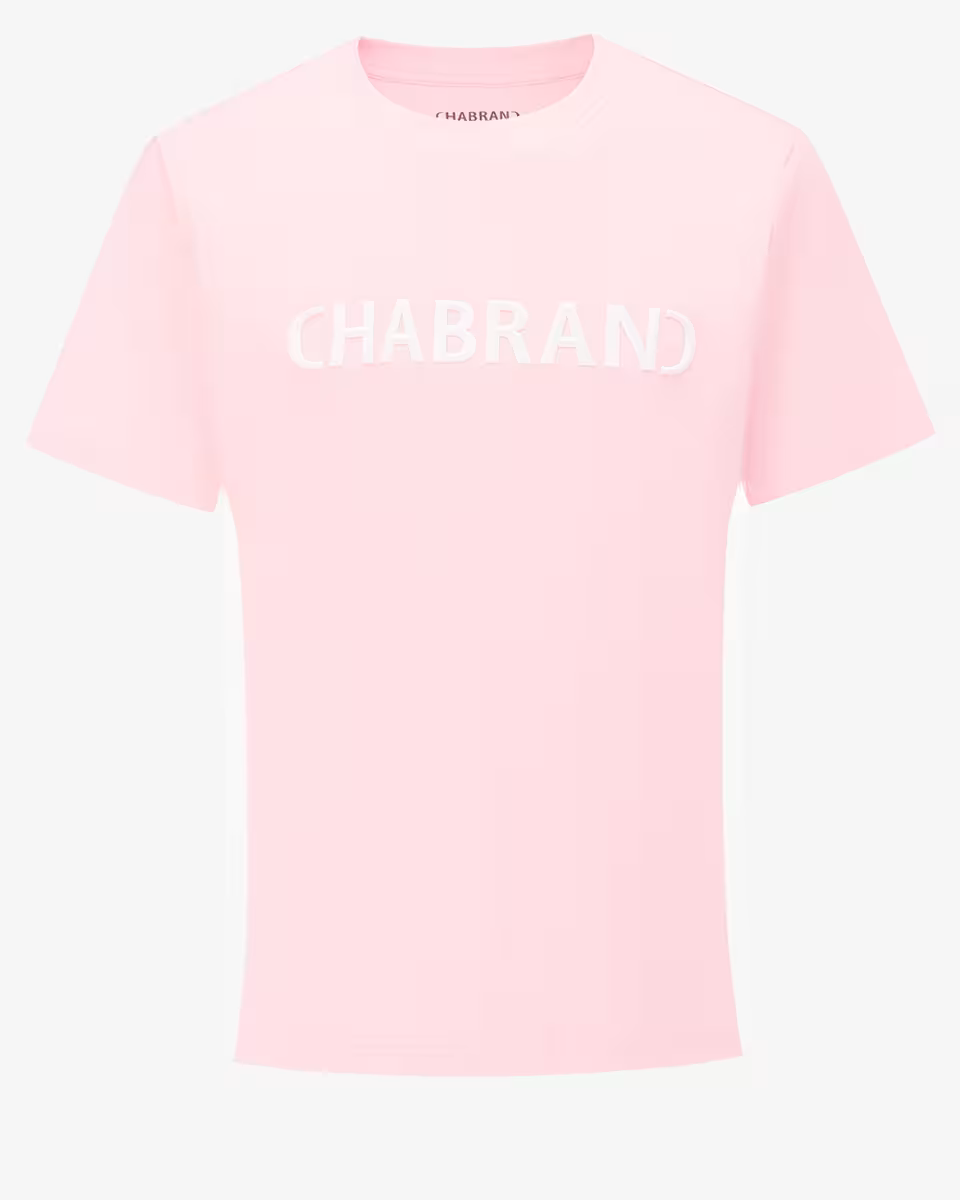 T-shirt rose logo relief Chabrand | Lyon